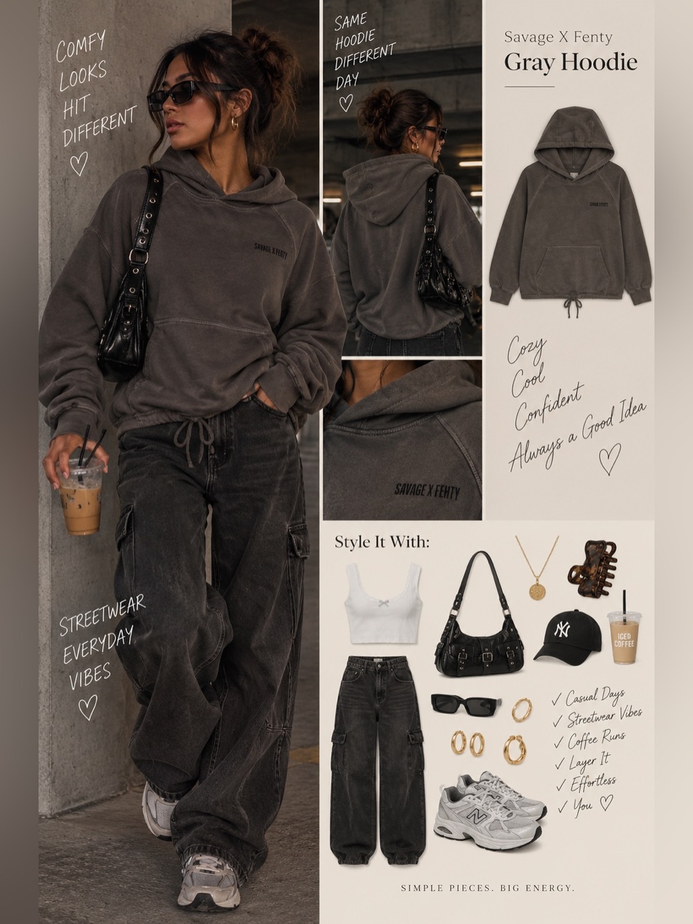 Savage X Fenty Gray Hoodie